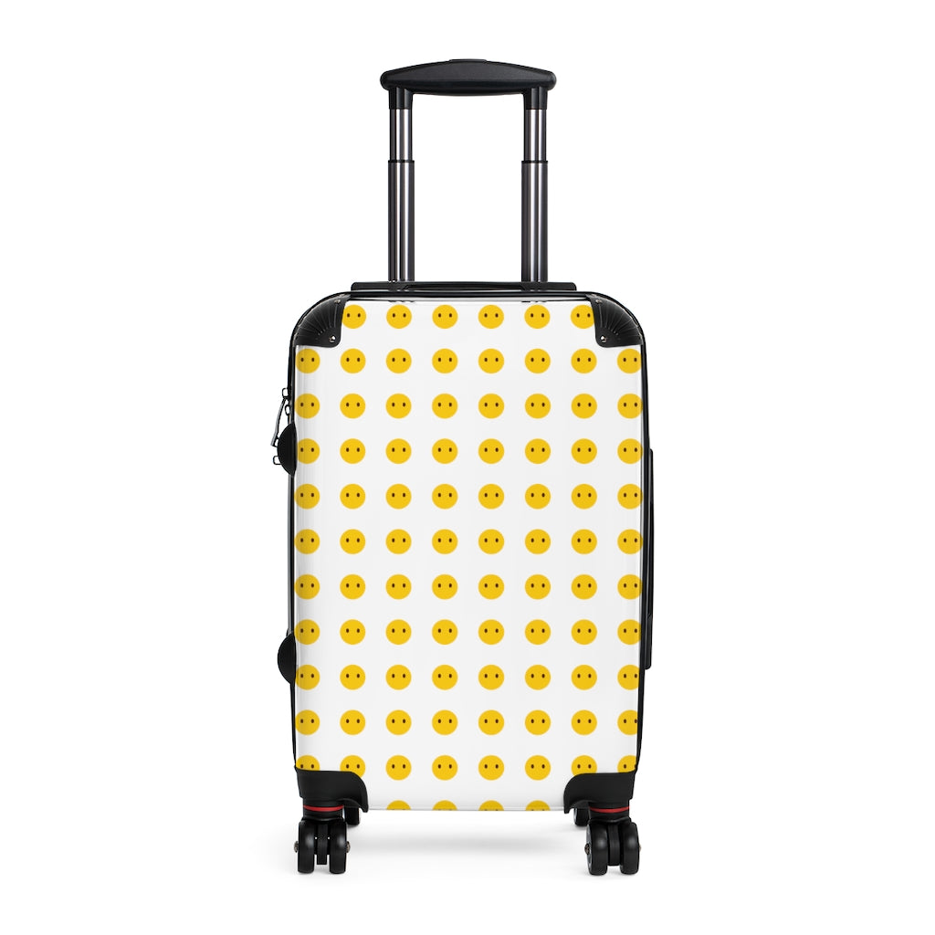 Getrott Emojis Face in Clouds Cabin Suitcase Extended Storage Adjustable Telescopic Handle Double wheeled Polycarbonate Hard-shell Built-in Lock-Bags-Geotrott