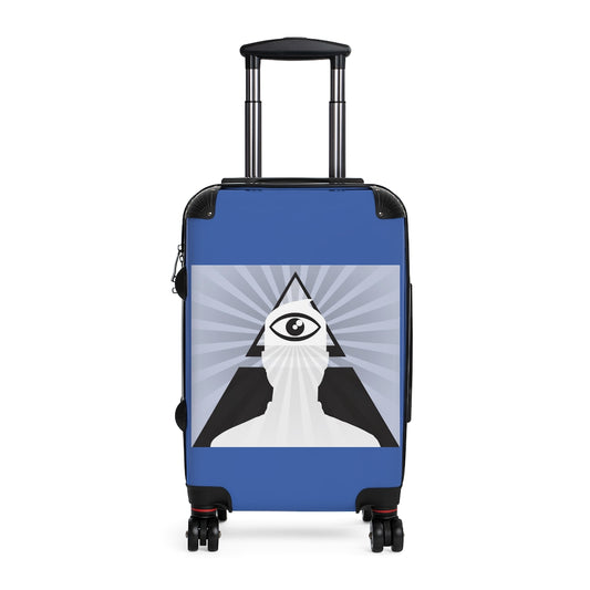 Getrott Facebook Icon Art Illuminati Eye Cabin Luggage Extended Storage Adjustable Telescopic Handle Double wheeled Polycarbonate Hard-shell Built-in Lock-Bags-Geotrott