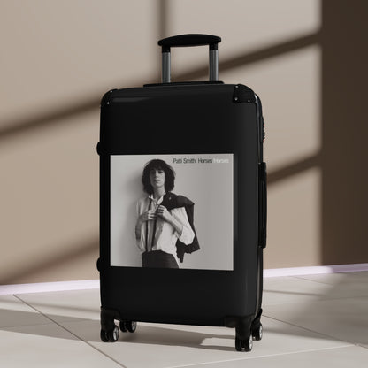 Getrott Patti Smith Horses 1975 Black Cabin Suitcase Extended Storage Adjustable Telescopic Handle Double wheeled Polycarbonate Hard-shell Built-in Lock-Bags-Geotrott