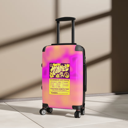 Getrott Tunnel nightclub Chelsea NYC Summer VIP Pass Pink Nightlife Flyers Cabin Suitcase Inner Pockets Extended Storage Adjustable Telescopic Handle Inner Pockets Double wheeled Polycarbonate Hard-shell Built-in Lock