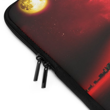 Getrott Space City Sunset Red Black Laptop Sleeve-Laptop Sleeve-Geotrott