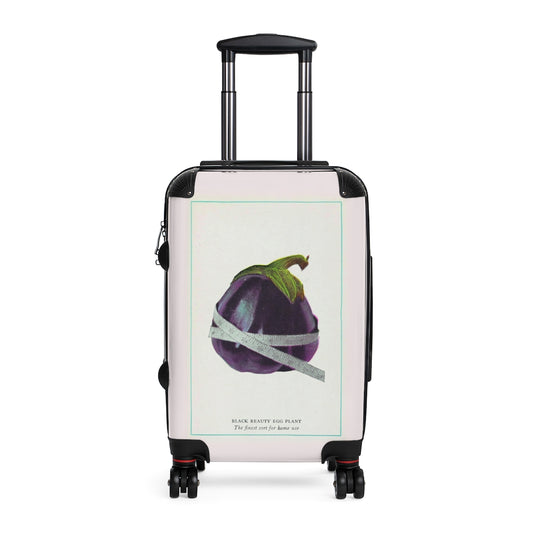 Getrott Eggplant Black Bleauty Farm Collection Cabin Suitcase Extended Storage Adjustable Telescopic Handle Double wheeled Polycarbonate Hard-shell Built-in Lock-Bags-Geotrott