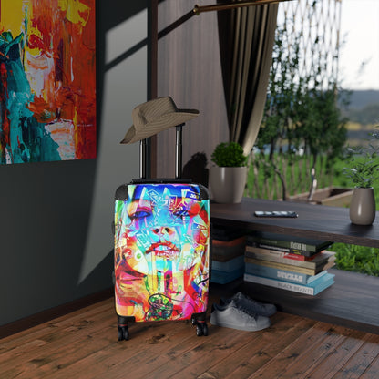 Getrott Eddy Bogaert Graffiti Art Goldie Hawn Cabin Suitcase Extended Storage Adjustable Telescopic Handle Double wheeled Polycarbonate Hard-shell Built-in Lock-Bags-Geotrott