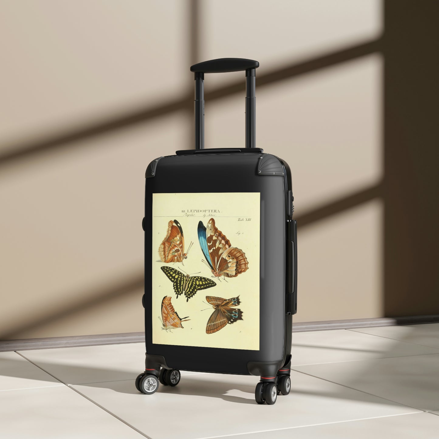 Getrott Butterflies Macrolepidopteran Rhopalocera Lepidoptera Papilic Achivi Cabin Suitcase Rolling Luggage Inner Pockets Extended Storage Adjustable Telescopic Handle Inner Pockets Double wheeled Polycarbonate Hard-shell Built-in Lock