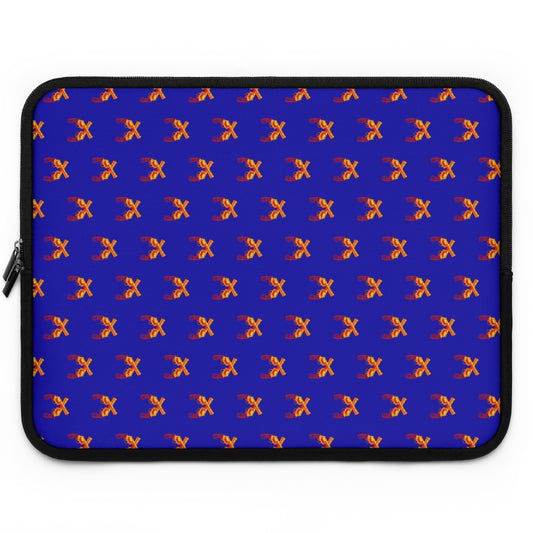 Getrott Orange Magnum Guns Pattern Blue Laptop Sleeve-Laptop Sleeve-Geotrott