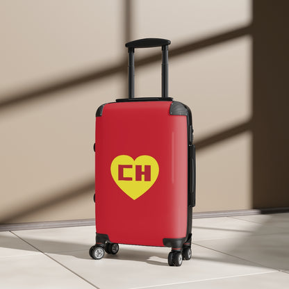 Getrott El Chapulin Colorado Chespirito Red Cabin Suitcase Extended Storage Adjustable Telescopic Handle Double wheeled Polycarbonate Hard-shell Built-in Lock-Bags-Geotrott