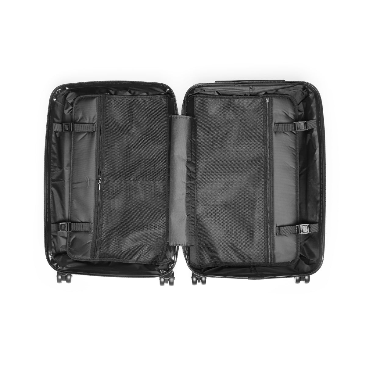 Getrott Duran Duran Rio Black Cabin Suitcase Inner Pockets Extended Storage Adjustable Telescopic Handle Inner Pockets Double wheeled Polycarbonate Hard-shell Built-in Lock