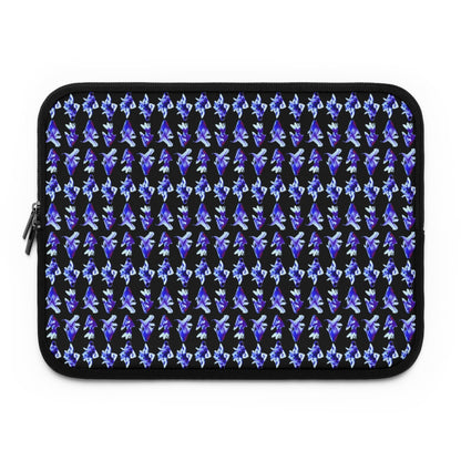 Getrott Blue Goldfish Pattern Black Laptop Sleeve-Laptop Sleeve-Geotrott