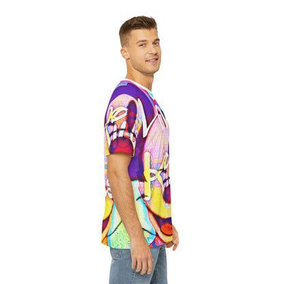 Copy of Copy of Copy of Copy of Eddy Bogaert Graffiti Bieber Statue of Liberty Art Men's Polyester Tee (AOP)-All Over Prints-Geotrott