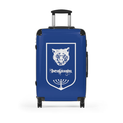 Getrott Tribes of Israel Benjamin Blue Cabin Suitcase Extended Storage Adjustable Telescopic Handle Double wheeled Polycarbonate Hard-shell Built-in Lock-Bags-Geotrott