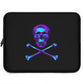 Getrott Purple Blue Skull and Bones Black Laptop Sleeve