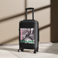 Getrott The Clash London Calling 1979 Black Cabin Suitcase Inner Pockets Extended Storage Adjustable Telescopic Handle Inner Pockets Double wheeled Polycarbonate Hard-shell Built-in Lock