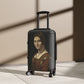 Getrott La Belle Ferronnière by Leonardo Da Vinci Black Cabin Suitcase Inner Pockets Extended Storage Adjustable Telescopic Handle Inner Pockets Double wheeled Polycarbonate Hard-shell Built-in Lock
