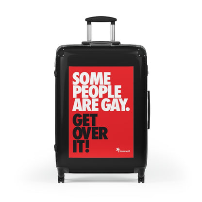 Getrott Some People are Gay Get Over It Stonewall World Classic Poster Black Cabin Suitcase Extended Storage Adjustable Telescopic Handle Double wheeled Polycarbonate Hard-shell Built-in Lock-Bags-Geotrott