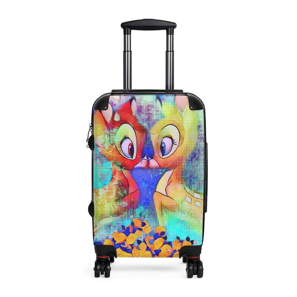 Getrott Eddy Bogaert Graffiti Art Bambi Kiss Cabin Suitcase Extended Storage Adjustable Telescopic Handle Double wheeled Polycarbonate Hard-shell Built-in Lock-Bags-Geotrott