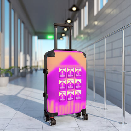 Getrott Dont Smoke Rave MindFuck Come to Nasa Country Nightclub Flyer Grid Pink Cabin Suitcase Extended Storage Adjustable Telescopic Handle Double wheeled Polycarbonate Hard-shell Built-in Lock-Bags-Geotrott