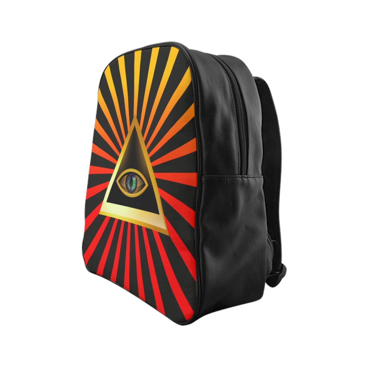 Getrott Illuminati Triangle Eye School Backpack Carry-On Travel Check Luggage 4-Wheel Spinner Suitcase Bag Multiple Colors and Sizes