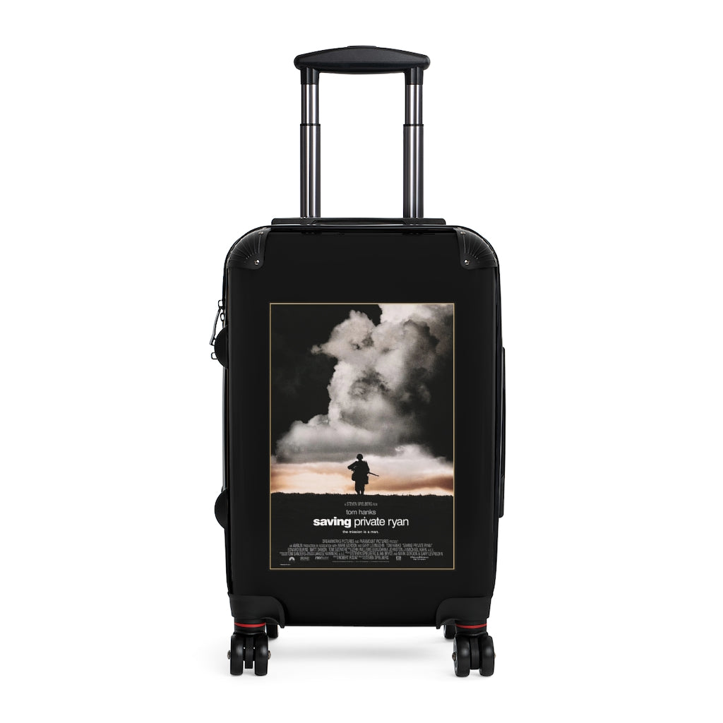 Getrott Saving Private Ryan Movie Poster Collection Cabin Suitcase Inner Pockets Extended Storage Adjustable Telescopic Handle Inner Pockets Double wheeled Polycarbonate Hard-shell Built-in Lock