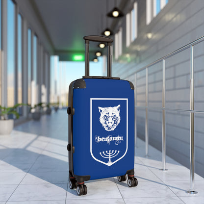 Getrott Tribes of Israel Benjamin Blue Cabin Suitcase Extended Storage Adjustable Telescopic Handle Double wheeled Polycarbonate Hard-shell Built-in Lock-Bags-Geotrott