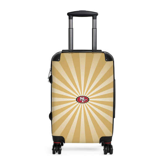 Geotrott San Francisco 49ers National Football League NFL Team Logo Cabin Suitcase Rolling Luggage Checking Bag-Bags-Geotrott