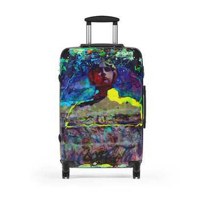 Getrott Eddy Bogaert Halloween Skull Graffiti Art Collection Poster 3 Black Cabin Suitcase Extended Storage Adjustable Telescopic Handle Double wheeled Polycarbonate Hard-shell Built-in Lock-Bags-Geotrott