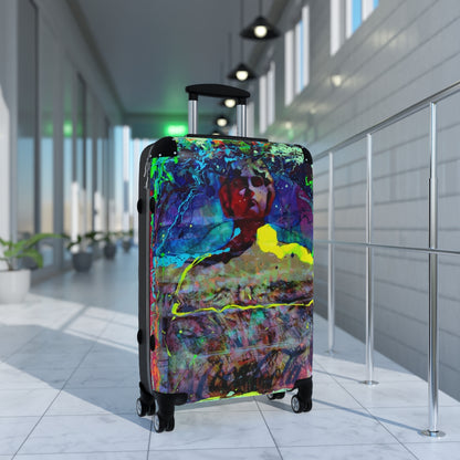 Getrott Eddy Bogaert Halloween Skull Graffiti Art Collection Poster 3 Black Cabin Suitcase Extended Storage Adjustable Telescopic Handle Double wheeled Polycarbonate Hard-shell Built-in Lock-Bags-Geotrott