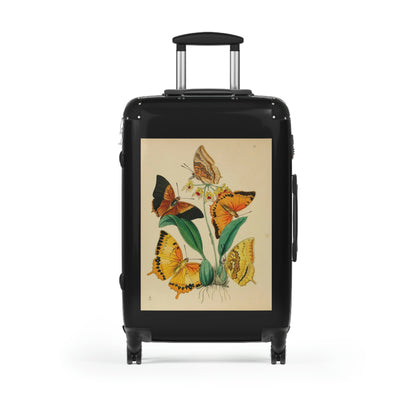 Getrott Butterflies Macrolepidopteran Rhopalocera Yellow Lepidoptera Cabin Suitcase Rolling Luggage Extended Storage Adjustable Telescopic Handle Double wheeled Polycarbonate Hard-shell Built-in Lock-Bags-Geotrott