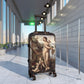 Getrott Leda and the Swan by Leonardo Da Vinci Black Cabin Suitcase Inner Pockets Extended Storage Adjustable Telescopic Handle Inner Pockets Double wheeled Polycarbonate Hard-shell Built-in Lock