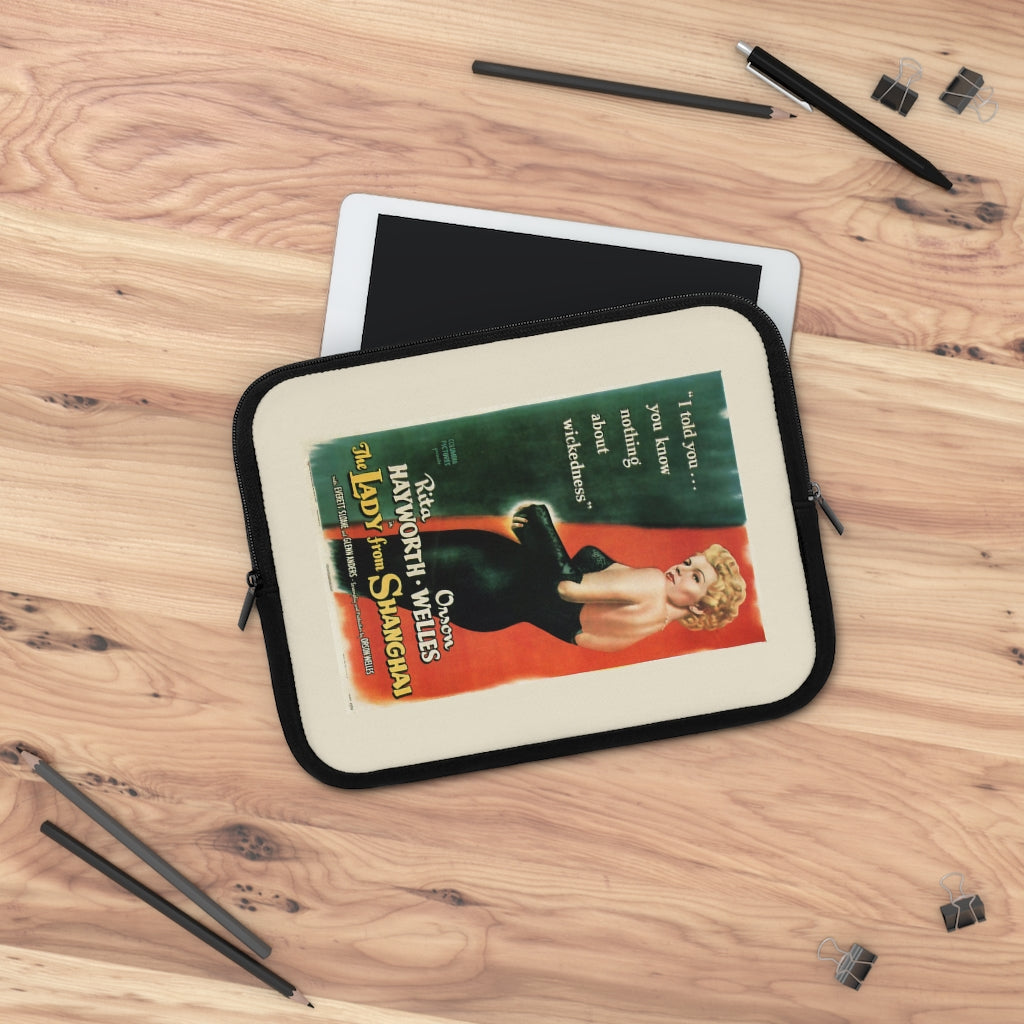 Getrott The Lady from Shanghai Movie Poster Red Laptop Sleeve