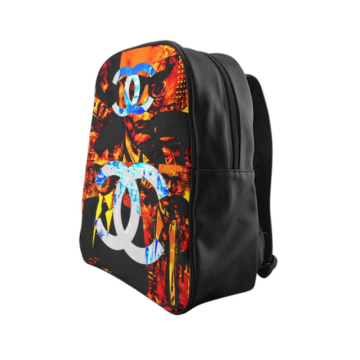Getrott Inspired by C h a n e l Graffiti Red School Backpack Carry-On Travel Check Luggage 4-Wheel Spinner Suitcase Bag Multiple Colors and Sizes