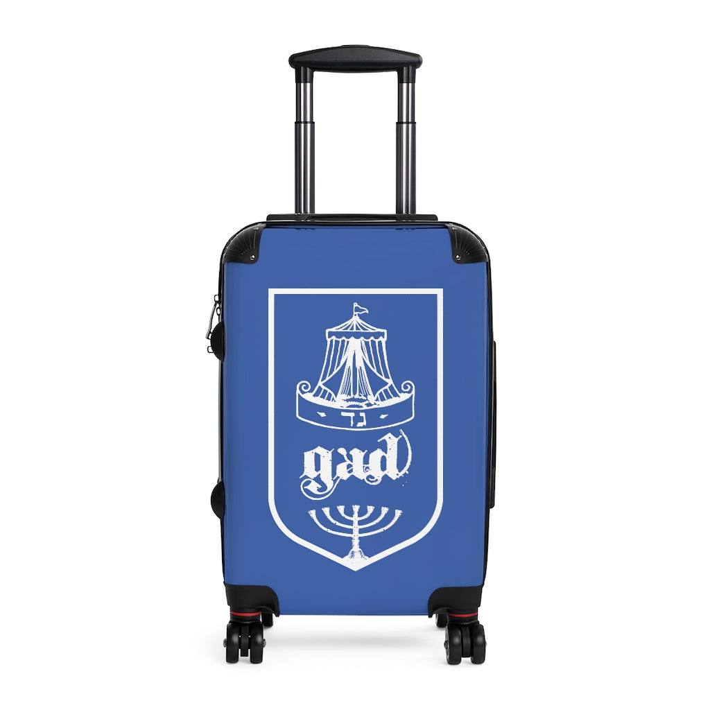 Getrott Tribes of Israel Gad Blue Cabin Suitcase Inner Pockets Extended Storage Adjustable Telescopic Handle Inner Pockets Double wheeled Polycarbonate Hard-shell Built-in Lock