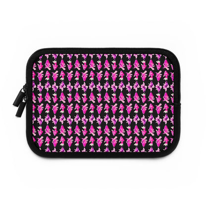 Getrott Pink Goldfish Pattern Black Laptop Sleeve-Laptop Sleeve-Geotrott