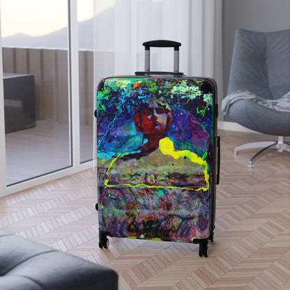 Getrott Eddy Bogaert Halloween Skull Graffiti Art Collection Poster 3 Black Cabin Suitcase Extended Storage Adjustable Telescopic Handle Double wheeled Polycarbonate Hard-shell Built-in Lock-Bags-Geotrott