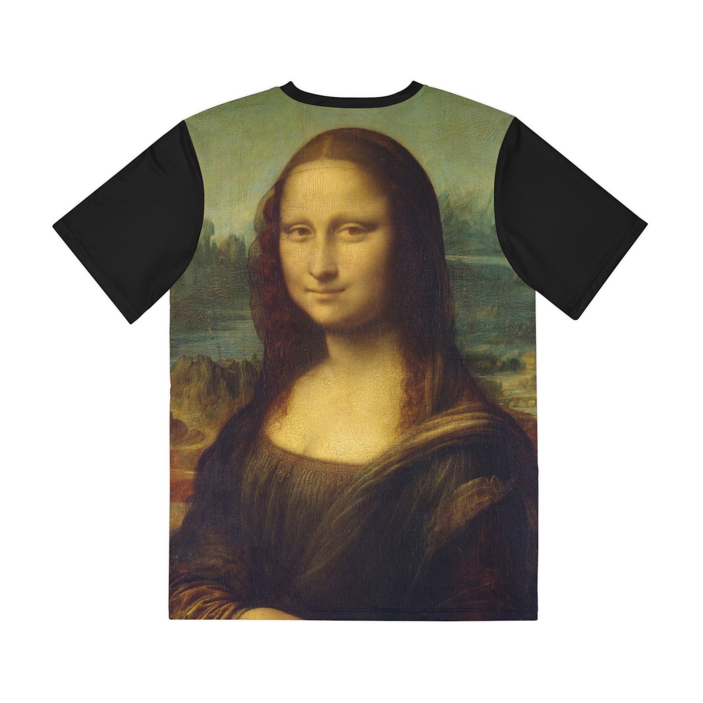 Mona Lisa Painting by Leonardo da Vinci Art Men's Polyester Tee (AOP)