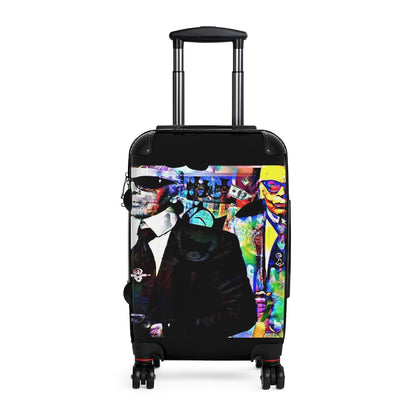 Getrott Eddy Bogaert Graffiti Art Karl Lagerfeld Cabin Suitcase Extended Storage Adjustable Telescopic Handle Double wheeled Polycarbonate Hard-shell Built-in Lock-Bags-Geotrott