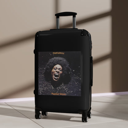 Getrott Funkadelic Maggot Brain Black Cabin Suitcase Extended Storage Adjustable Telescopic Handle Double wheeled Polycarbonate Hard-shell Built-in Lock-Bags-Geotrott