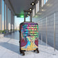 Getrott Fashion Model Graffiti Encouragement Cabin Suitcase Inner Pockets Extended Storage Adjustable Telescopic Handle Inner Pockets Double wheeled Polycarbonate Hard-shell Built-in Lock