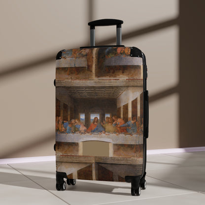 Getrott The Last Supper by Leonardo Da Vinci Black Cabin Suitcase Extended Storage Adjustable Telescopic Handle Double wheeled Polycarbonate Hard-shell Built-in Lock-Bags-Geotrott