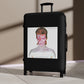 Getrott David Bowie Aladdin Sane 1973 Black Cabin Suitcase Inner Pockets Extended Storage Adjustable Telescopic Handle Inner Pockets Double wheeled Polycarbonate Hard-shell Built-in Lock