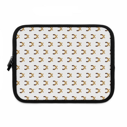 Getrott Gold Magnum Guns Pattern White Laptop Sleeve-Laptop Sleeve-Geotrott