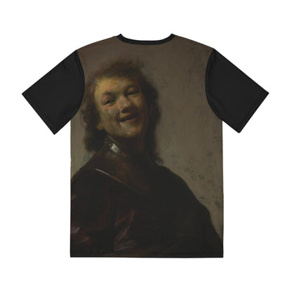 Rembrandt Laughing Painting by Rembrandt Classic Art Men's Polyester Tee (AOP)-All Over Prints-Geotrott