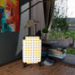 Getrott Emojis Pleading Face Cabin Suitcase Inner Pockets Extended Storage Adjustable Telescopic Handle Inner Pockets Double wheeled Polycarbonate Hard-shell Built-in Lock