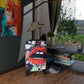Getrott Eddy Bogaert Graffiti Art Red Lips Cabin Suitcase Inner Pockets Extended Storage Adjustable Telescopic Handle Inner Pockets Double wheeled Polycarbonate Hard-shell Built-in Lock