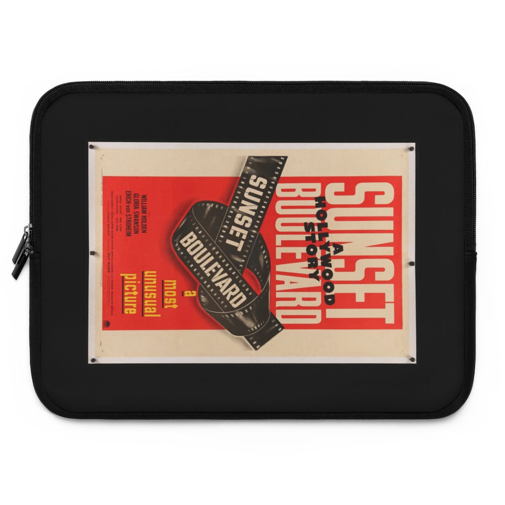 Getrott Sunset Boulevard Movie Poster Red Laptop Sleeve-Laptop Sleeve-Geotrott