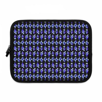 Getrott Blue Goldfish Pattern Black Laptop Sleeve-Laptop Sleeve-Geotrott