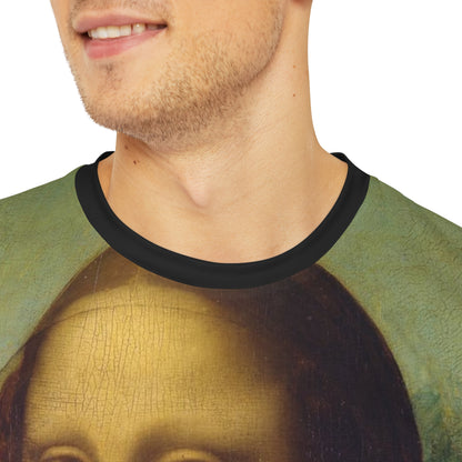Mona Lisa Painting by Leonardo da Vinci Art Men's Polyester Tee (AOP)-All Over Prints-Geotrott