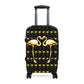 Getrott Yellow Flamingos Kissing Black Cabin Luggage Inner Pockets Extended Storage Adjustable Telescopic Handle Inner Pockets Double wheeled Polycarbonate Hard-shell Built-in Lock