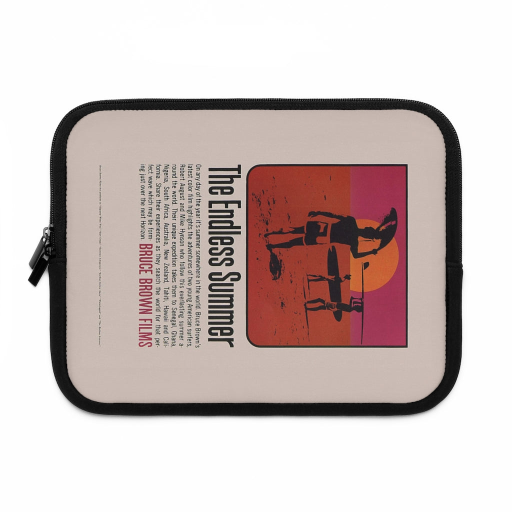 Getrott The Endless Summer Movie Poster Red Laptop Sleeve-Laptop Sleeve-Geotrott