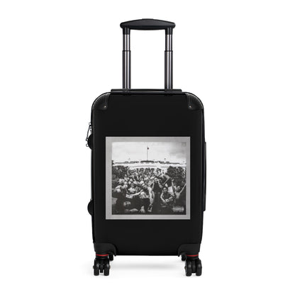 Getrott Kendrick Lamar To Pimp a Butterfly 2015 Black Cabin Suitcase Extended Storage Adjustable Telescopic Handle Double wheeled Polycarbonate Hard-shell Built-in Lock-Bags-Geotrott