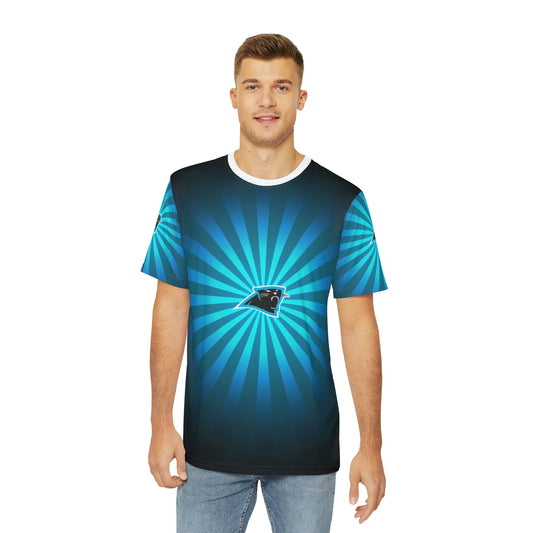 Geotrott NFL Carolina Panthers Men's Polyester All Over Print Tee T-Shirt-All Over Prints-Geotrott